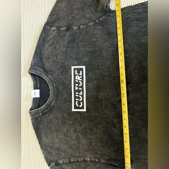 Original Culture Box Logo Tee Heavy T-shirt Men’s Size 2X Washed Black Grunge - Picture 5 of 10